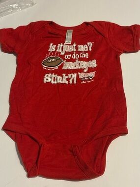 Rabbit Skins Red Graphic Baby One-Piece Bodysuit